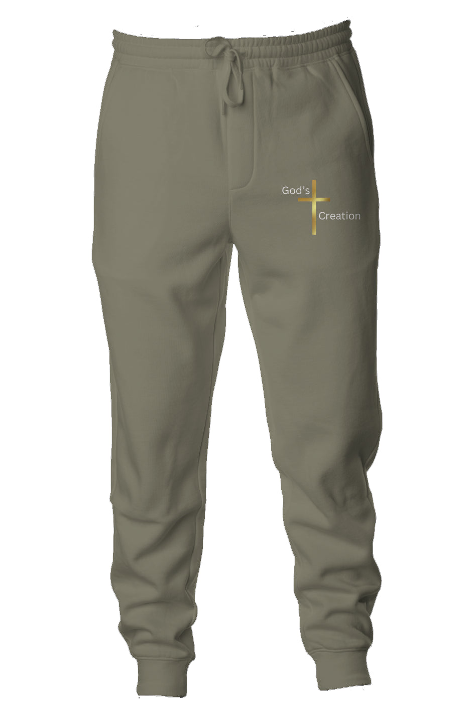 God’s Creation Gold Cross Joggers