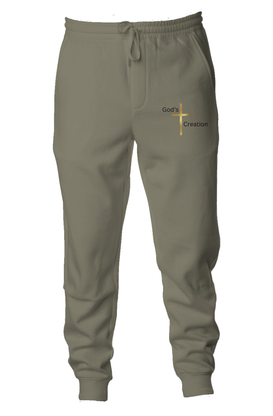 God’s Creation Gold Cross Joggers