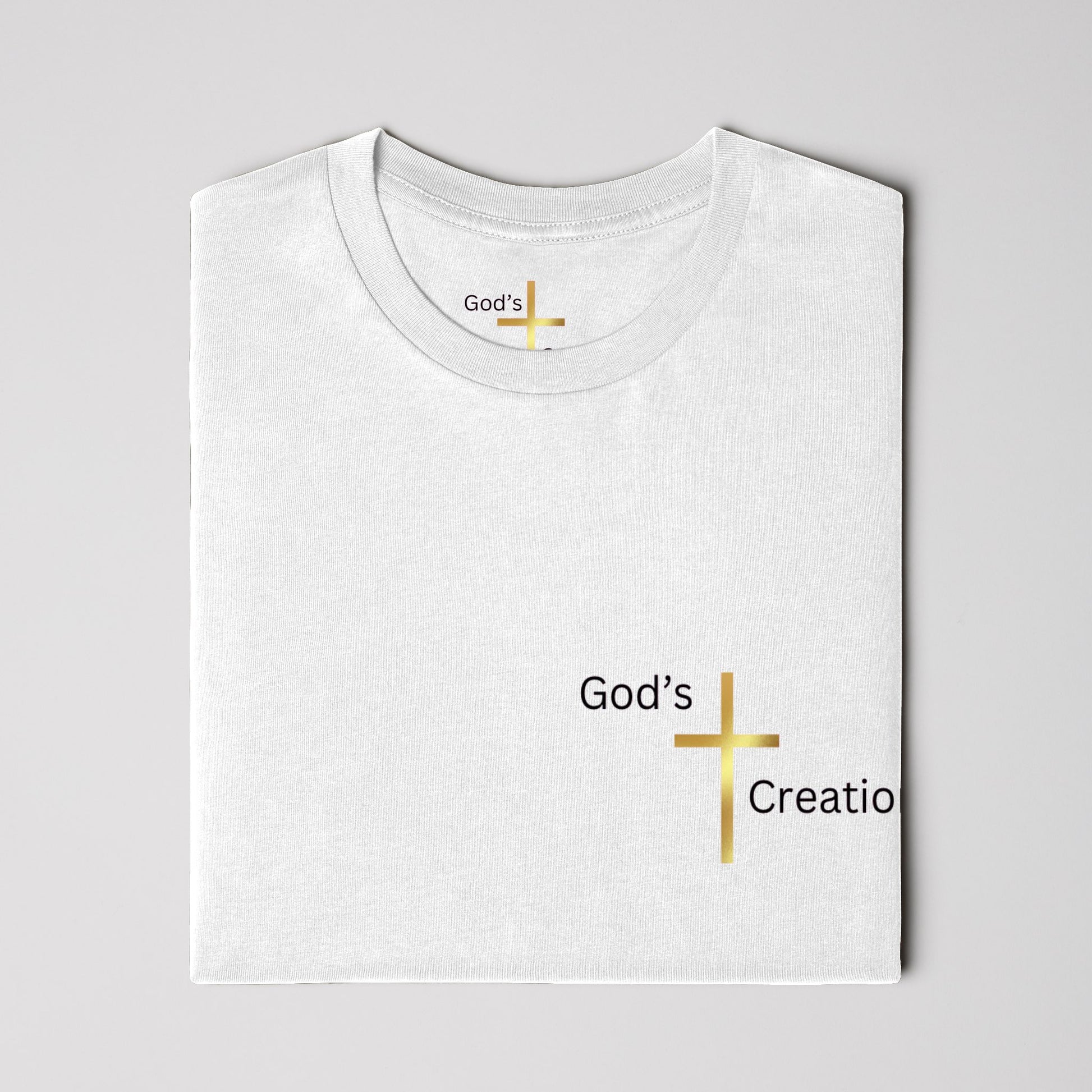God's Creation Gold Cross T-Shirt