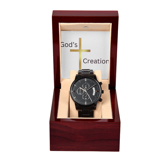 Black Chronograph Watch